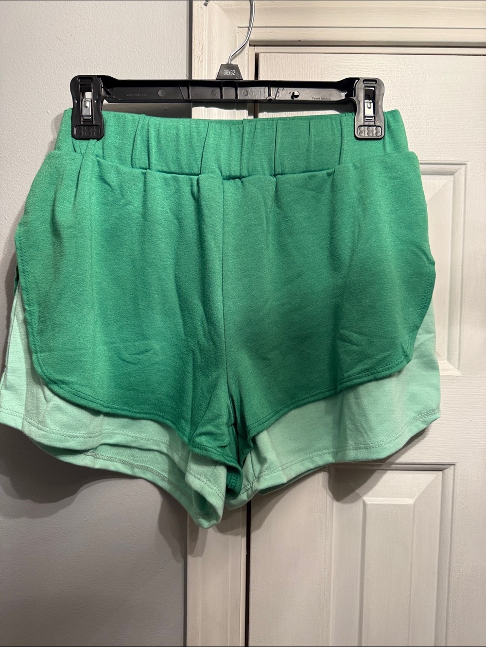 BiBi Two-Tone Green Athletic Shorts